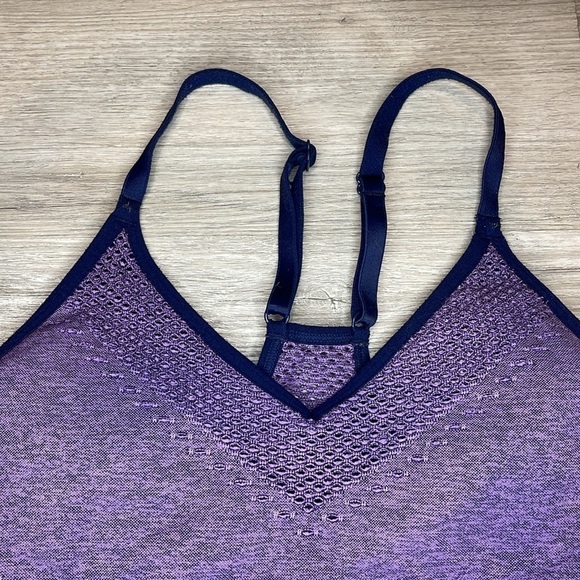 Victorias Secret PINK Active Unined Sports Bra XS Purple Racerback - Picture 5 of 7